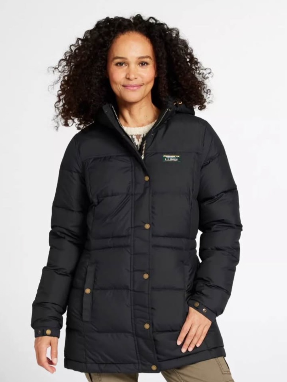 L.L. Bean Women’s Small Mountain Classic Down Parka Black Winter Jacket